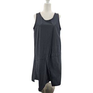 Sun Kim Sleeveless Black Midi Asymmetrical Dress Womens Small